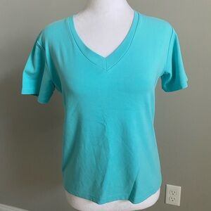 Talbots Blue Fitted Short Sleeve T-Shirt